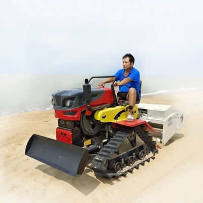 1000mm Beach Sweeper برای عملیات ساحلی Speed Beach Cleaner Ride-On Beach Tractor